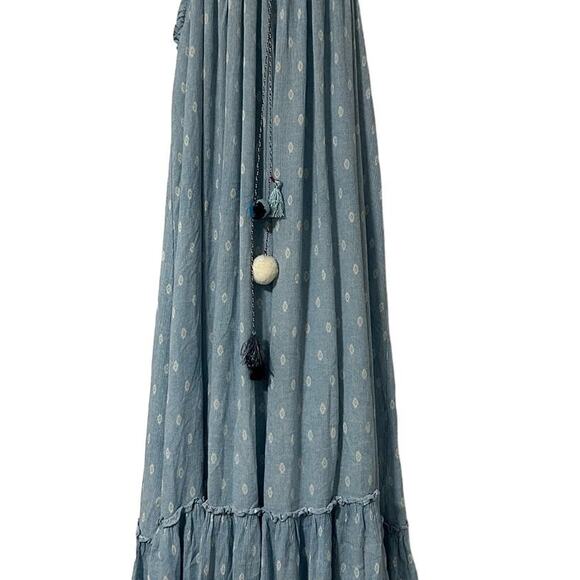 MISA Los Angeles Tassel Blue Maxi Tassle‎ Small Sundress Spring - Picture 6 of 11